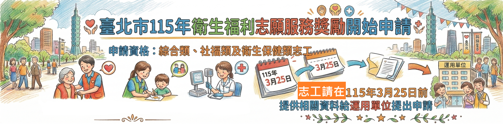 115衛生福利志願服務獎勵申請圖片